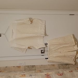 Two-piece short set by Liz Claiborne (Elizabeth by Liz & Co) 100% cotton